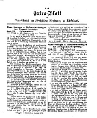 Amtsblatt für den Regierungsbezirk Düsseldorf Dienstag 24. Juni 1873