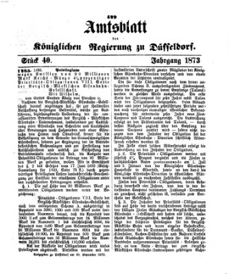 Amtsblatt für den Regierungsbezirk Düsseldorf Samstag 20. September 1873