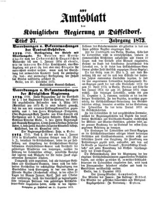 Amtsblatt für den Regierungsbezirk Düsseldorf Mittwoch 31. Dezember 1873