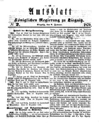 Amts-Blatt der Preußischen Regierung zu Liegnitz Samstag 8. Januar 1870