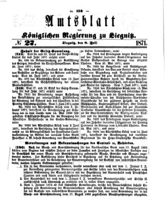 Amts-Blatt der Preußischen Regierung zu Liegnitz Samstag 8. Juli 1871