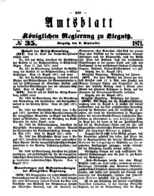 Amts-Blatt der Preußischen Regierung zu Liegnitz Samstag 2. September 1871