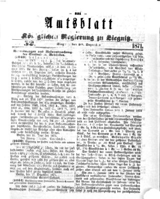 Amts-Blatt der Preußischen Regierung zu Liegnitz Samstag 30. Dezember 1871