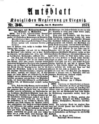 Amts-Blatt der Preußischen Regierung zu Liegnitz Samstag 6. September 1873