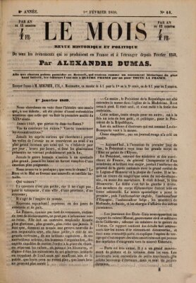 Le Mois Donnerstag 1. Februar 1849