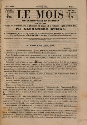 Le Mois Mittwoch 1. August 1849