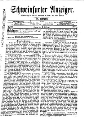 Schweinfurter Anzeiger Freitag 3. Februar 1871