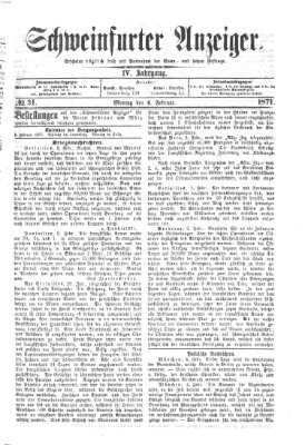 Schweinfurter Anzeiger Montag 6. Februar 1871