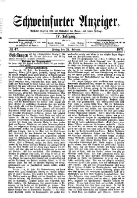 Schweinfurter Anzeiger Freitag 24. Februar 1871