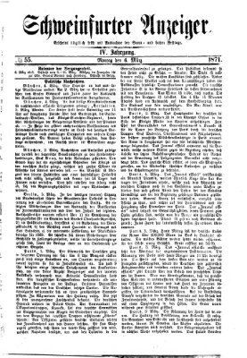 Schweinfurter Anzeiger Montag 6. März 1871