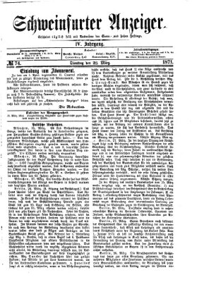 Schweinfurter Anzeiger Dienstag 28. März 1871