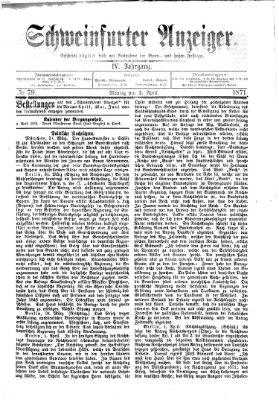 Schweinfurter Anzeiger Montag 3. April 1871