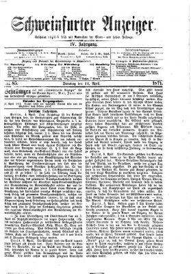 Schweinfurter Anzeiger Dienstag 11. April 1871