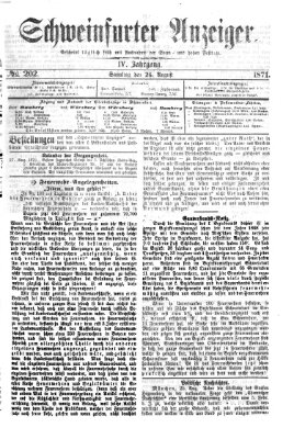 Schweinfurter Anzeiger Samstag 26. August 1871