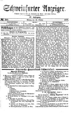 Schweinfurter Anzeiger Montag 16. Oktober 1871