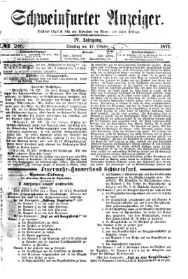 Schweinfurter Anzeiger Dienstag 17. Oktober 1871