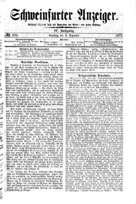 Schweinfurter Anzeiger Samstag 9. Dezember 1871