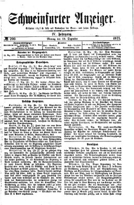 Schweinfurter Anzeiger Montag 18. Dezember 1871