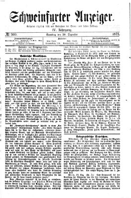 Schweinfurter Anzeiger Samstag 30. Dezember 1871