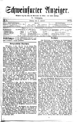 Schweinfurter Anzeiger Freitag 5. Januar 1872