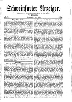 Schweinfurter Anzeiger Dienstag 19. März 1872