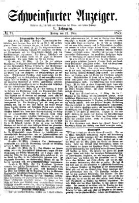 Schweinfurter Anzeiger Freitag 22. März 1872