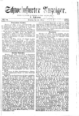 Schweinfurter Anzeiger Dienstag 26. März 1872