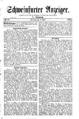 Schweinfurter Anzeiger Dienstag 2. April 1872