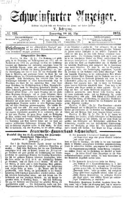 Schweinfurter Anzeiger Donnerstag 16. Mai 1872