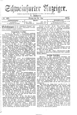 Schweinfurter Anzeiger Montag 27. Mai 1872