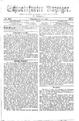 Schweinfurter Anzeiger Donnerstag 11. Juli 1872