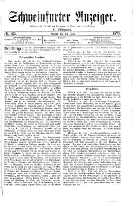 Schweinfurter Anzeiger Freitag 12. Juli 1872