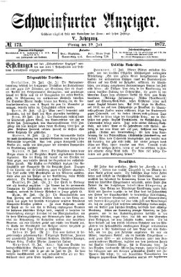 Schweinfurter Anzeiger Montag 22. Juli 1872