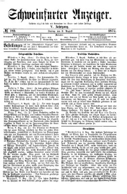 Schweinfurter Anzeiger Freitag 9. August 1872