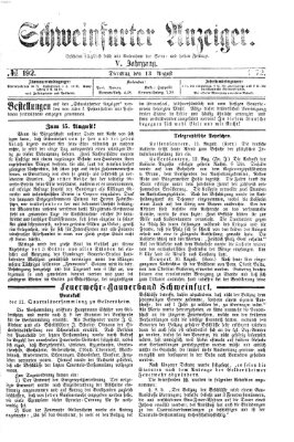 Schweinfurter Anzeiger Dienstag 13. August 1872