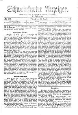 Schweinfurter Anzeiger Mittwoch 14. August 1872