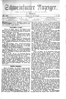 Schweinfurter Anzeiger Freitag 23. August 1872