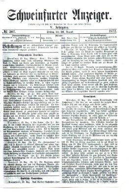 Schweinfurter Anzeiger Freitag 30. August 1872