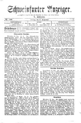 Schweinfurter Anzeiger Montag 2. September 1872