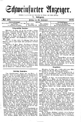 Schweinfurter Anzeiger Freitag 20. September 1872