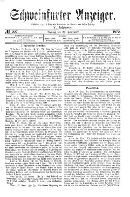 Schweinfurter Anzeiger Montag 23. September 1872