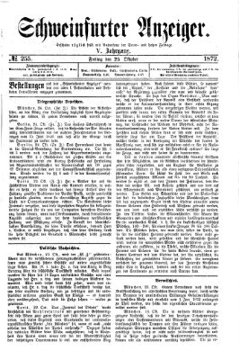 Schweinfurter Anzeiger Freitag 25. Oktober 1872