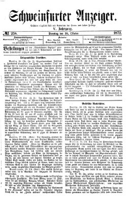 Schweinfurter Anzeiger Dienstag 29. Oktober 1872