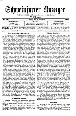 Schweinfurter Anzeiger Dienstag 5. November 1872