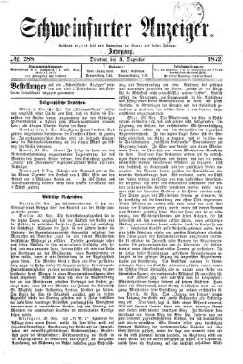 Schweinfurter Anzeiger Dienstag 3. Dezember 1872