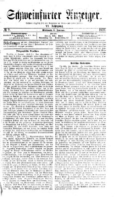 Schweinfurter Anzeiger Mittwoch 8. Januar 1873