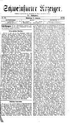 Schweinfurter Anzeiger Samstag 11. Januar 1873