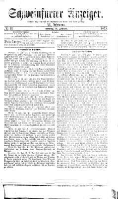 Schweinfurter Anzeiger Montag 13. Januar 1873