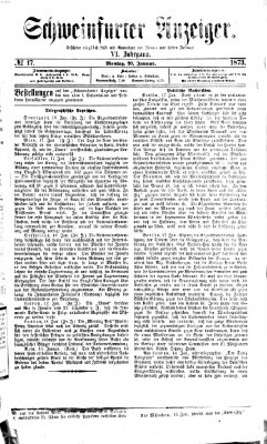 Schweinfurter Anzeiger Montag 20. Januar 1873