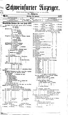 Schweinfurter Anzeiger Freitag 31. Januar 1873